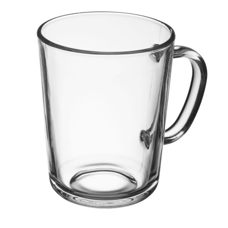 Zestaw szklanych kubków z uchem FERNANDO 410ml komplet 6 sztuk